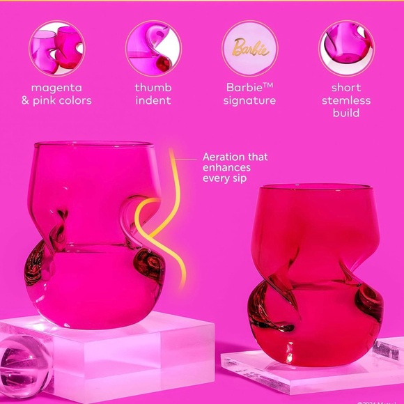 🌟 Dragon Glassware Barbie Wine Glasses Set - Picture 5 of 7